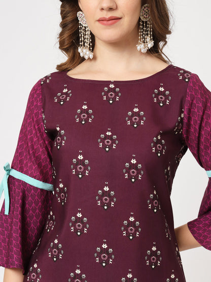 Mughal Printed Kurta With Sharara Pants