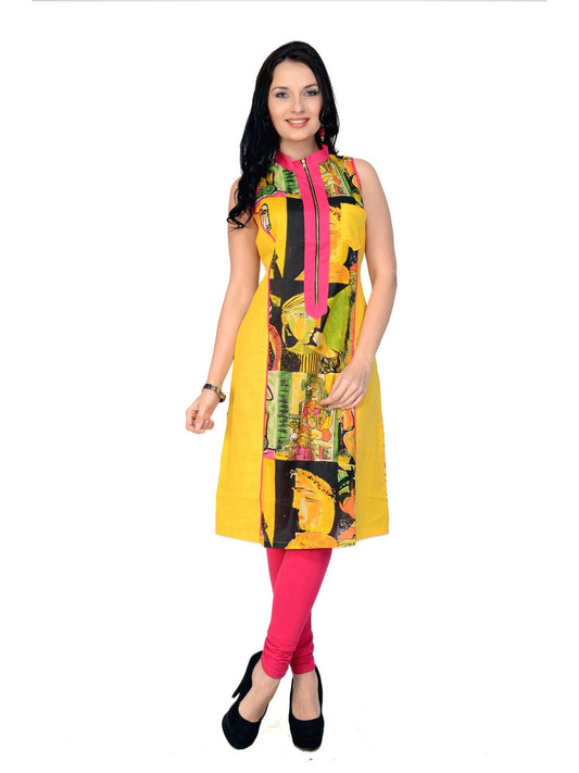 Pannkh Casual Sleeveless Printed Women's Kurti