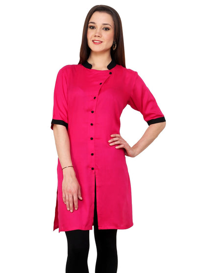 Pannkh Women's Tilted Placket Kurti