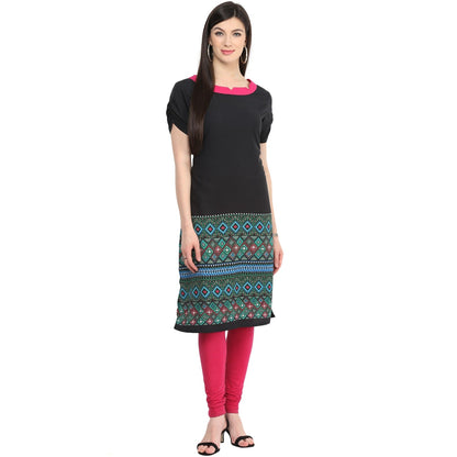 Notch Neck Printed Kurti