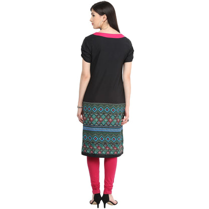 Notch Neck Printed Kurti