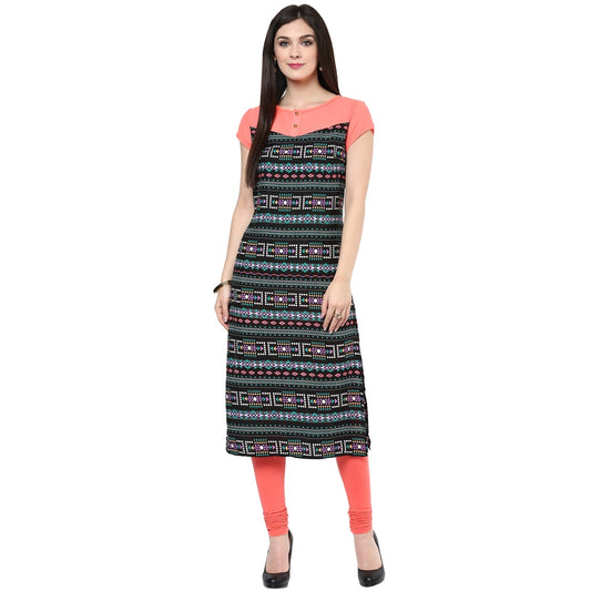 Pannkh Women's Neon Printed Kurti