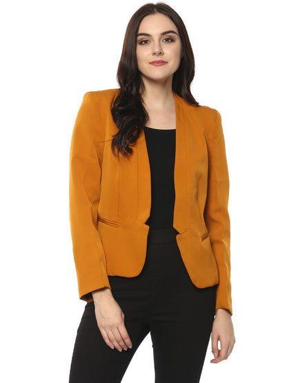 Solid Notched Blazer