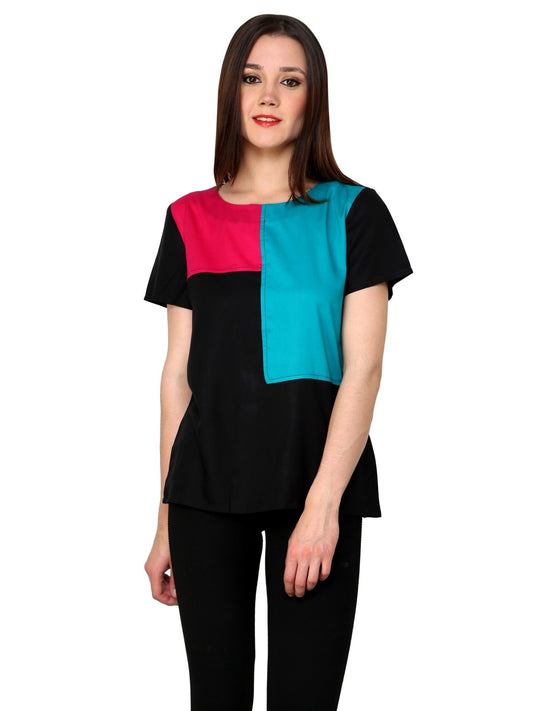 Pannkh Women's Colour Block Top