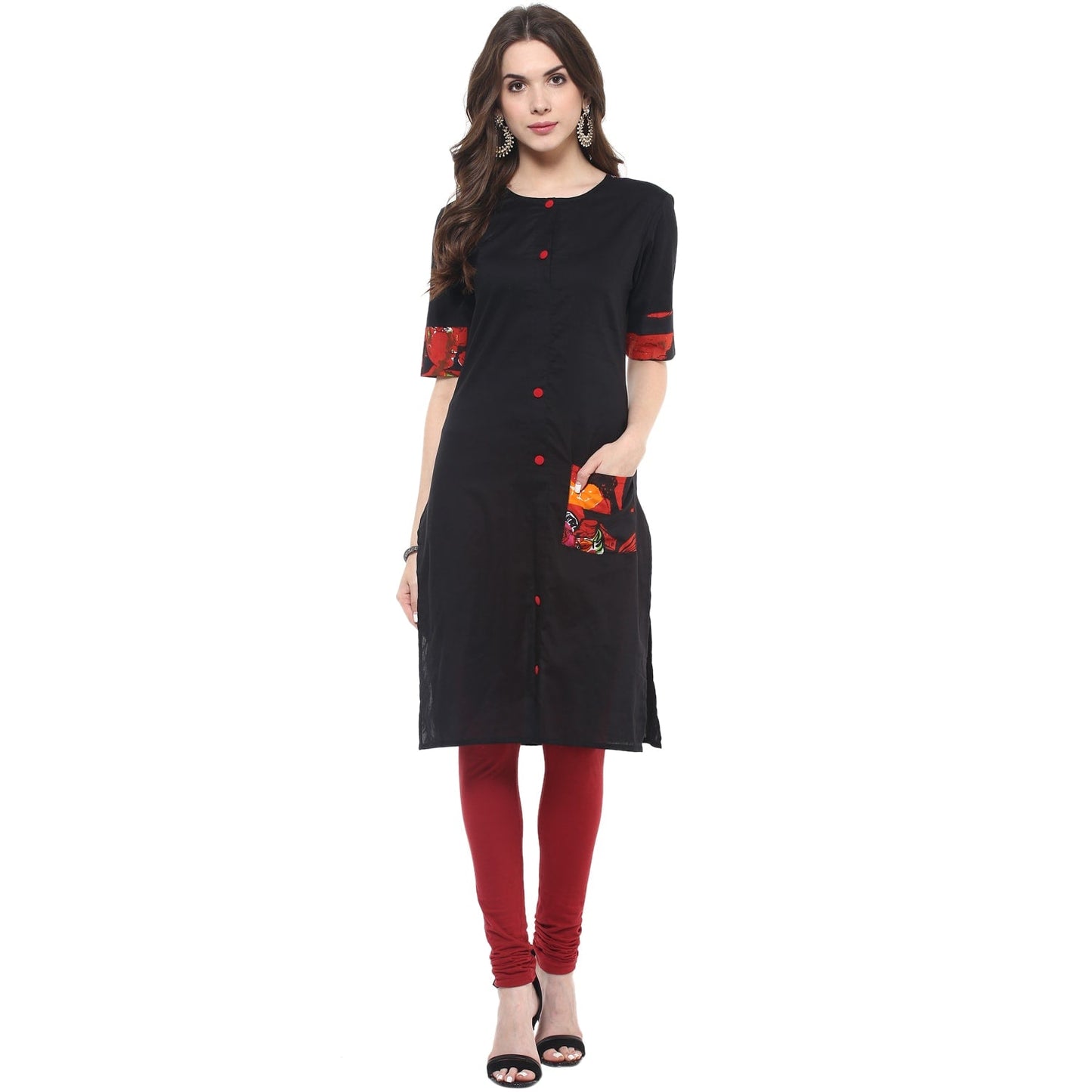 Picasso Black cotton Kurti