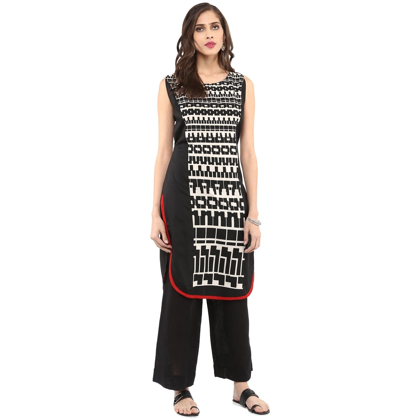 Pannkh Women's Graded Print Kurta