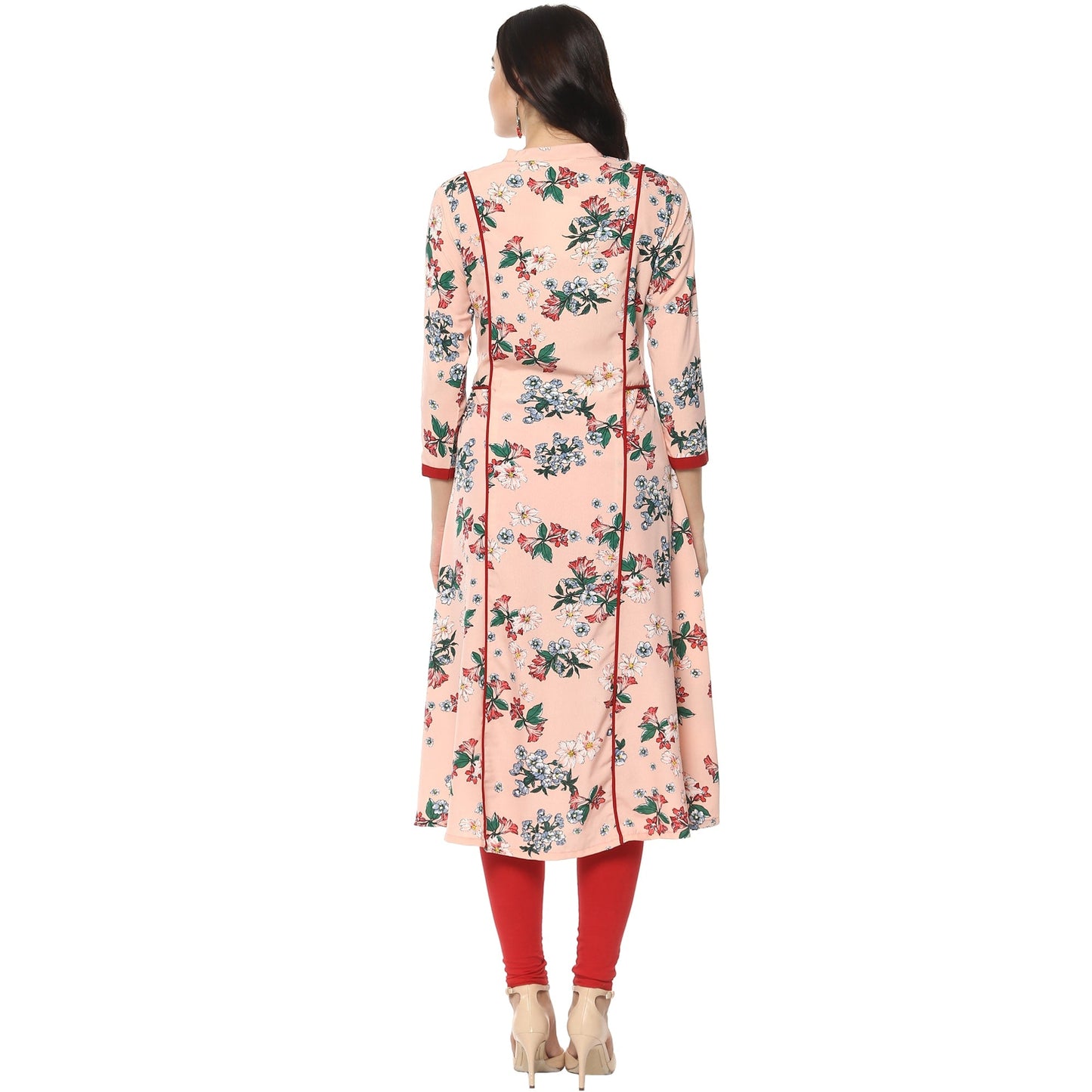 Pannkh Women's Floral Anarkali Kurta