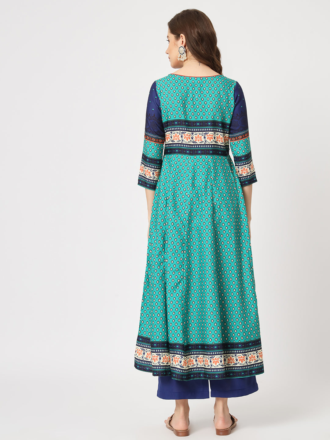 Mughal Printed Flared Kurta