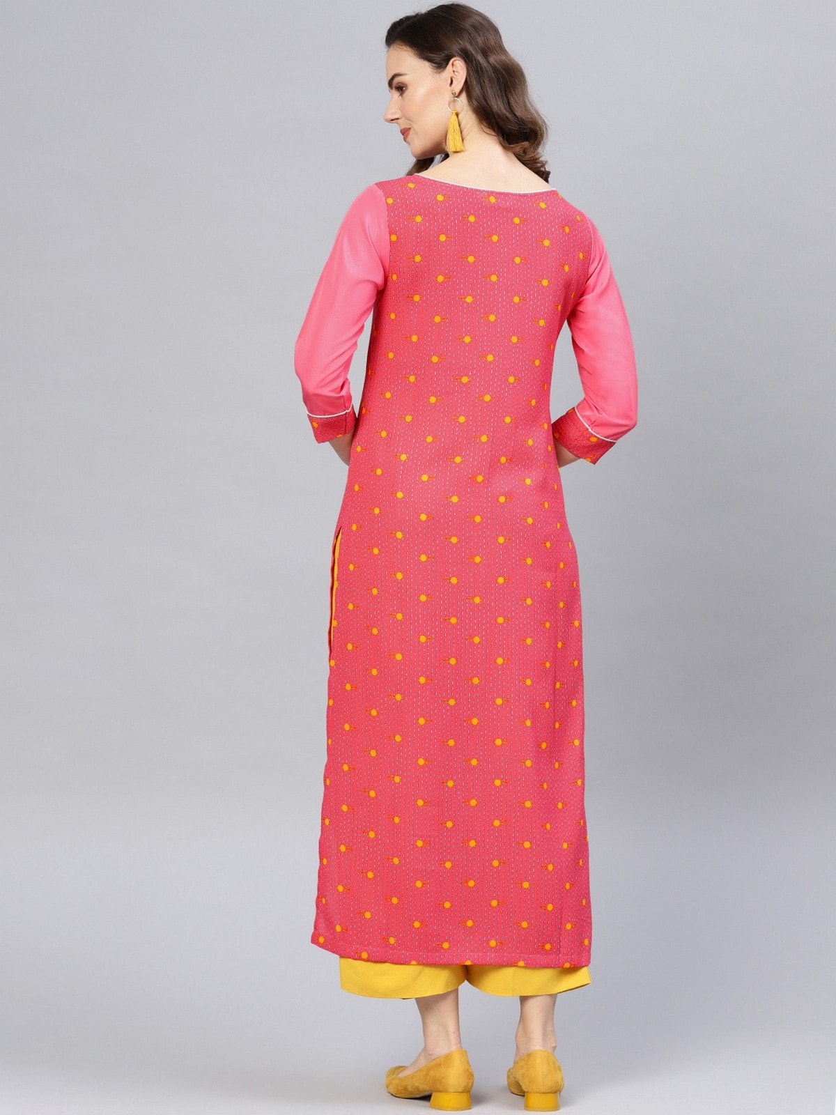 Embroidered Printed Straight Kurta