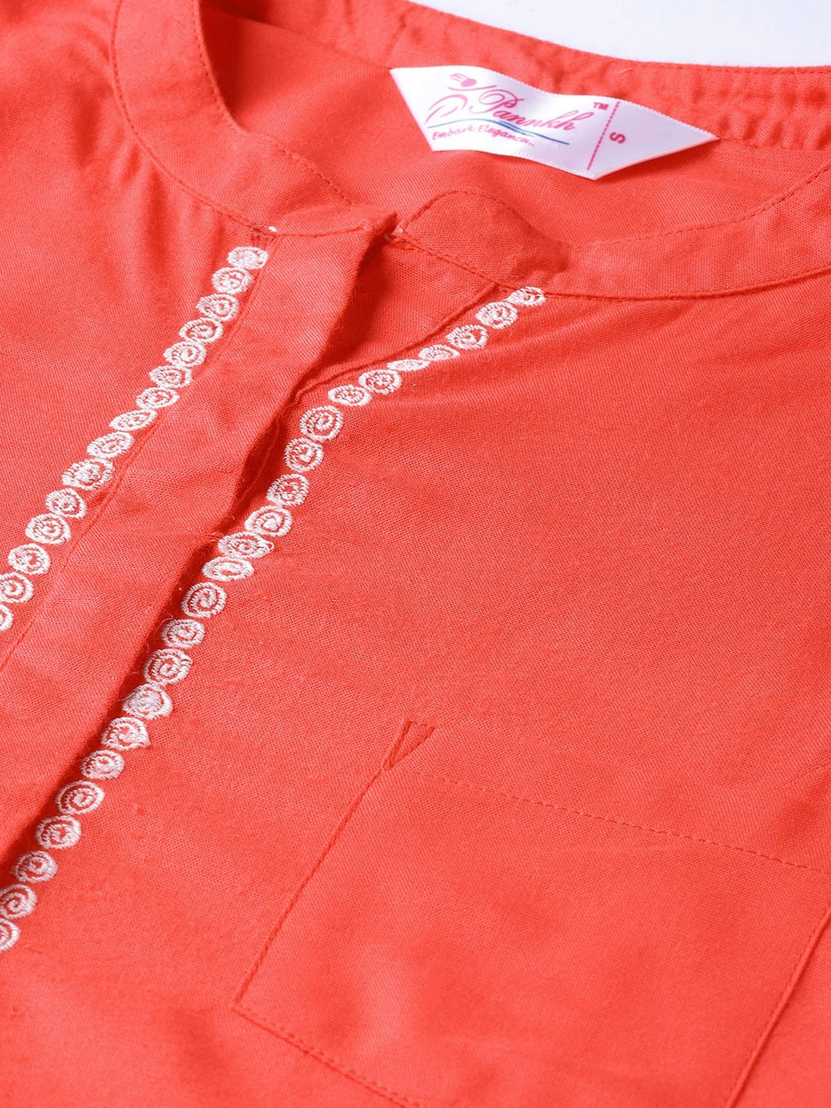 Face Embroidered Straight Kurta