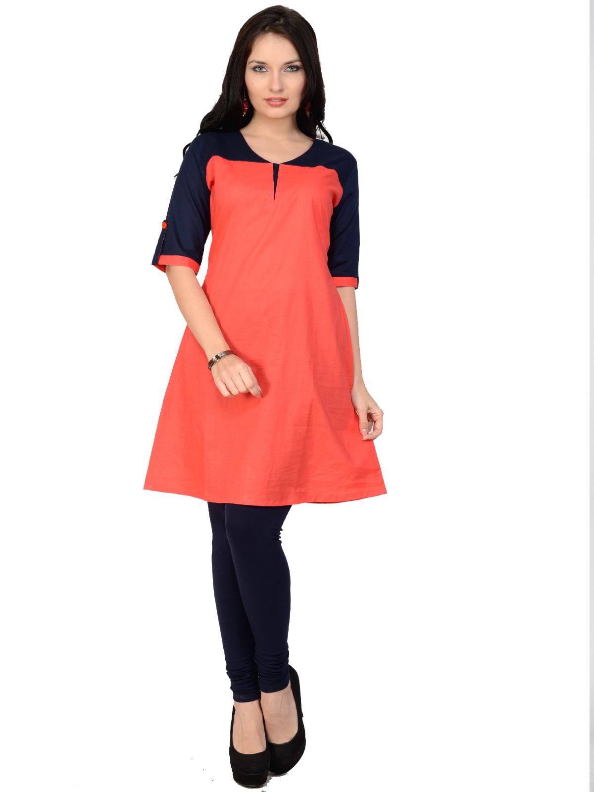 Pannkh Casual Half Sleeve Solid Women's Kurti