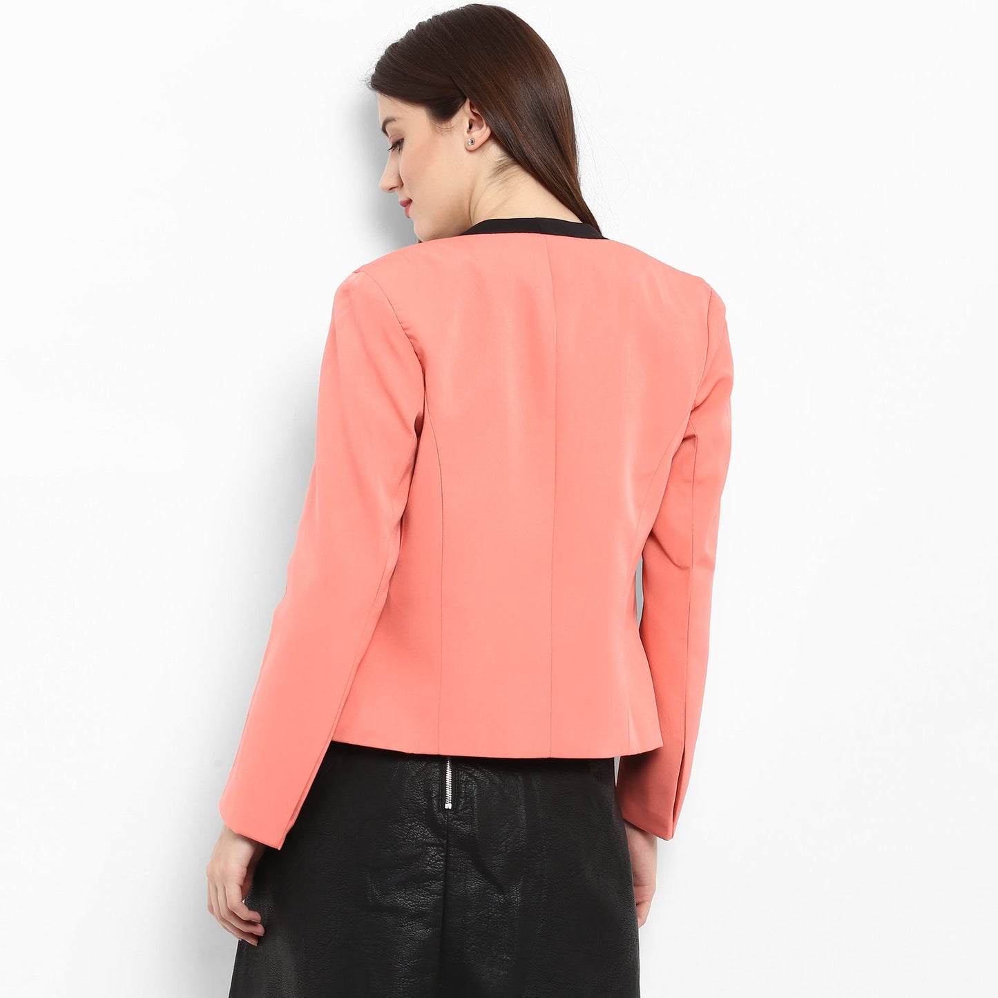 Solid Front Open Blazer