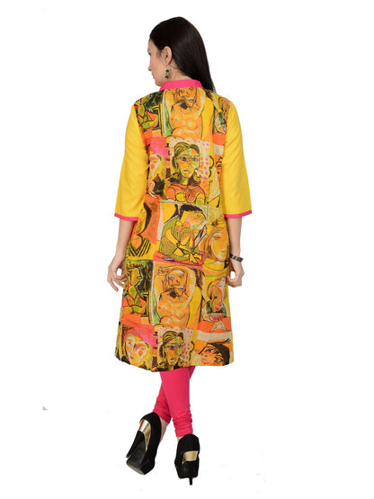 Pannkh Casual 3/4 Sleeve Printed Women's Kurti