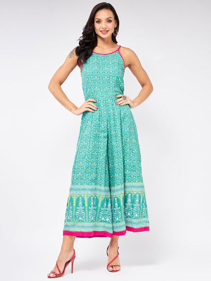 Jaipur Haat Strappy Printed Jumpsuit